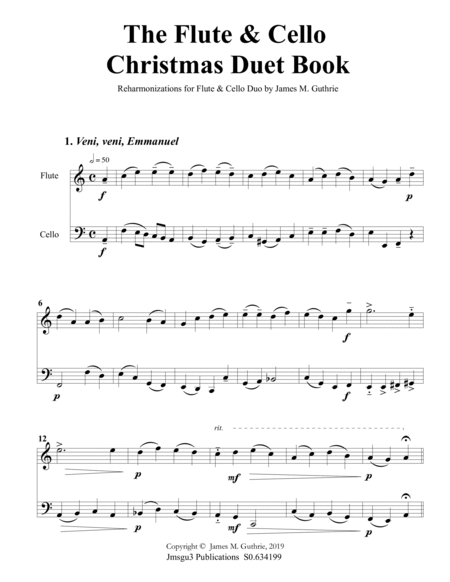 The Flute & Cello Christmas Duet Book image number null