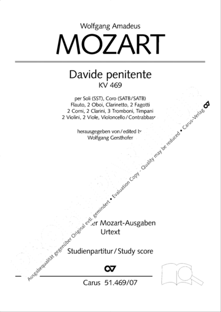 Davide penitente 4-Part scores gallery preview page 2