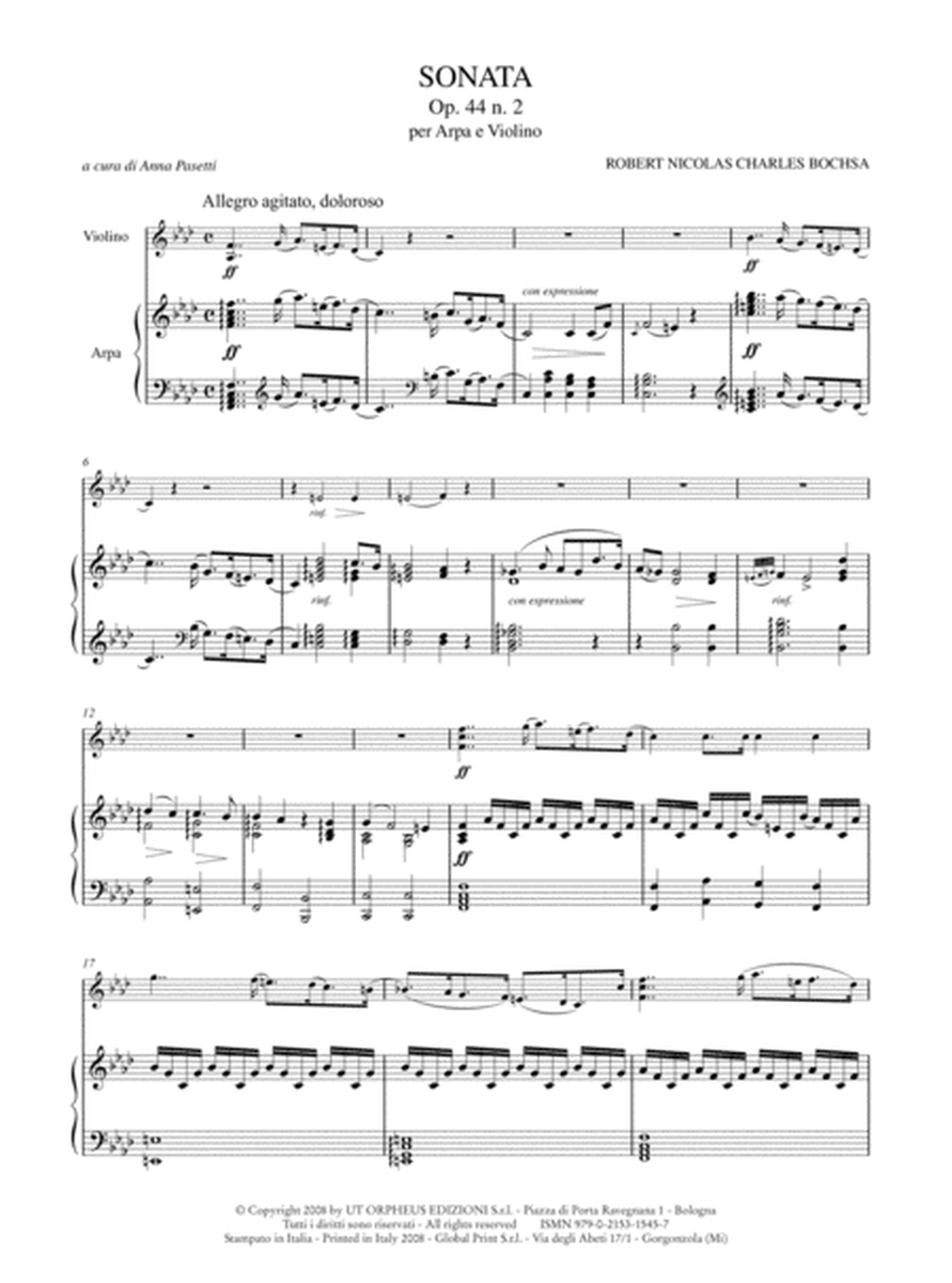 Sonata Op. 44 No. 2 for Harp and Violin