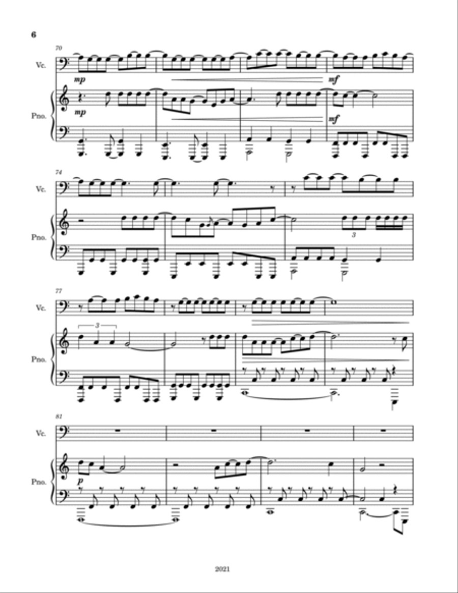 White Dress String Duet scores gallery preview page 6