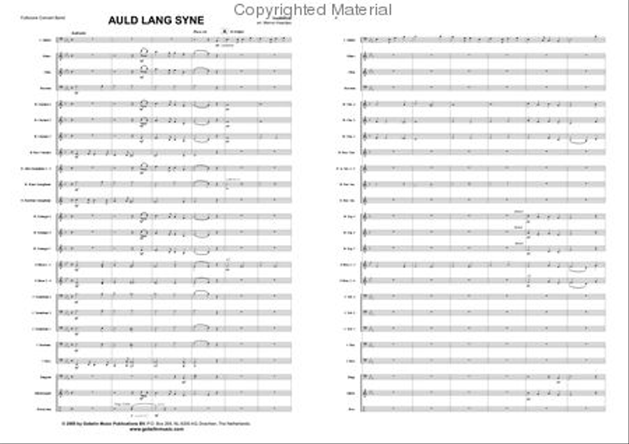 Auld Lang Syne Concert Band scores gallery preview page 2