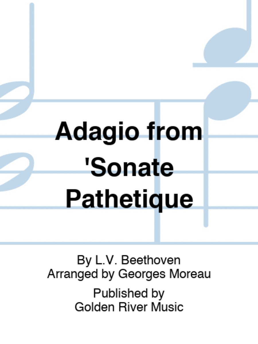 Adagio from 'Sonate Pathetique Brass Quartet scores gallery preview page 1