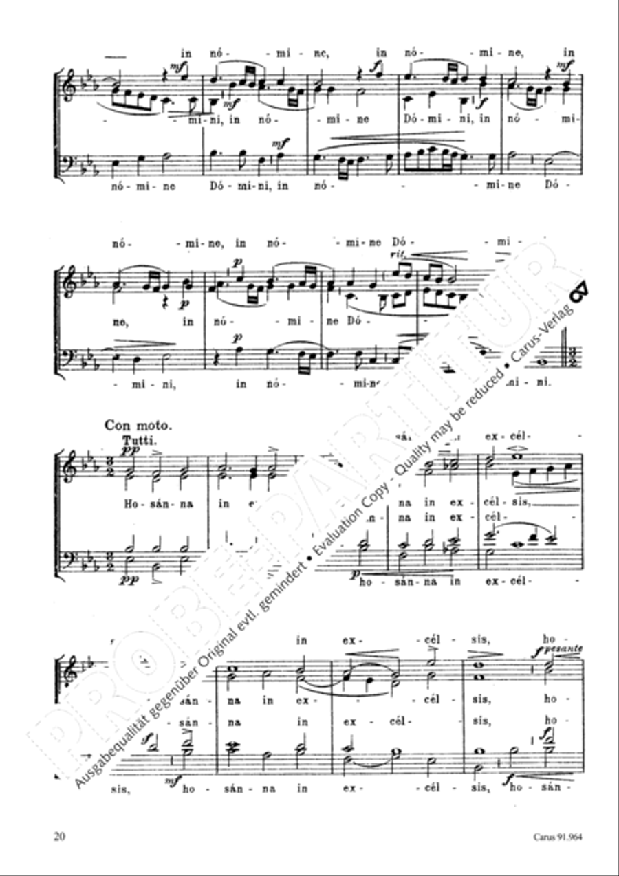 Missa Laudate Dominum de coelis 4-Part scores gallery preview page 21