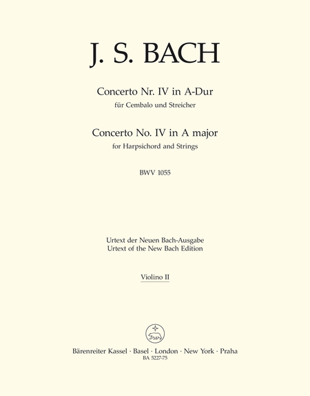 Cembalokonzert IV - Harpsichord Concerto IV