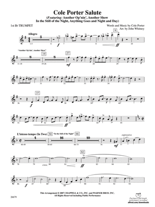 Cole Porter Salute: 1st B-flat Trumpet