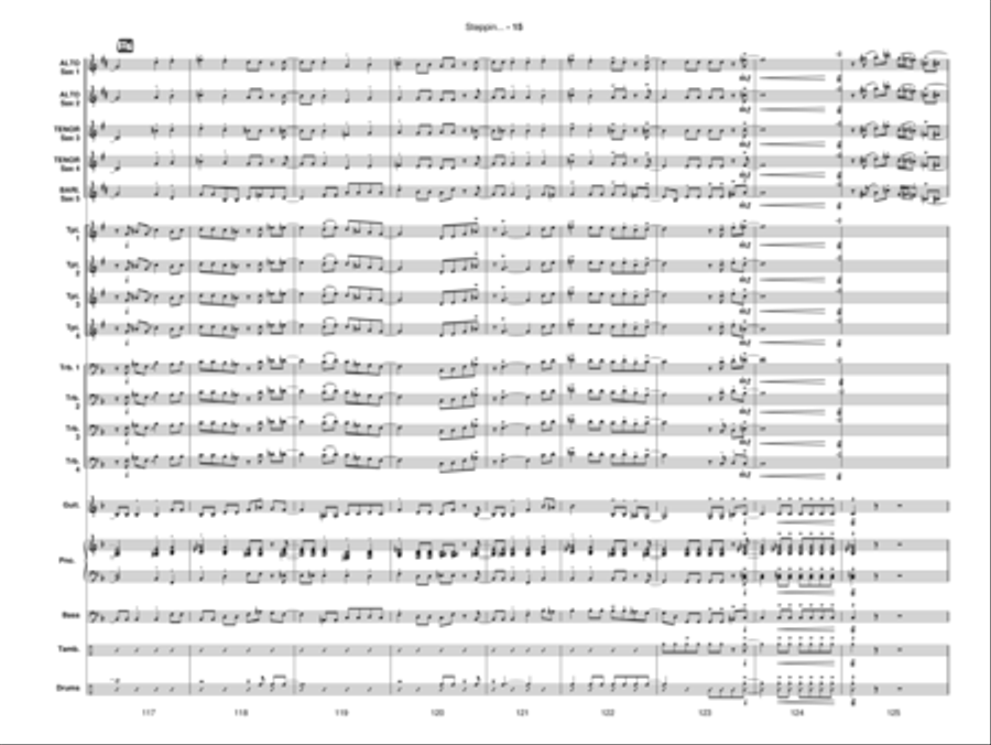 Steppin' Up! Jazz Ensemble scores gallery preview page 16