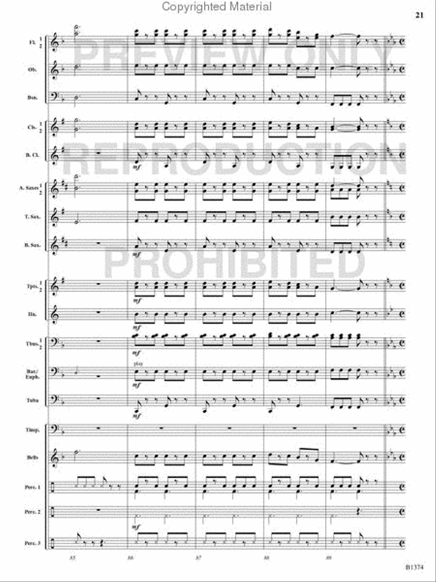 A Stowaway on Santa's Sleigh Concert Band scores gallery preview page 20