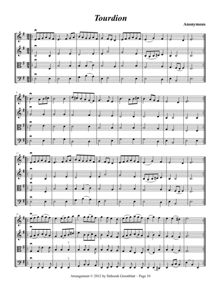 Renaissance String Quartets - Score