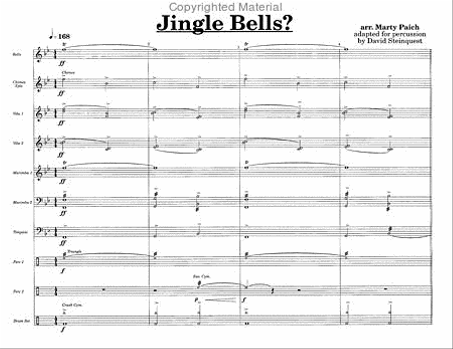 Jingle Bells? Jingle Bells? Percussion Ensemble scores gallery preview page 2