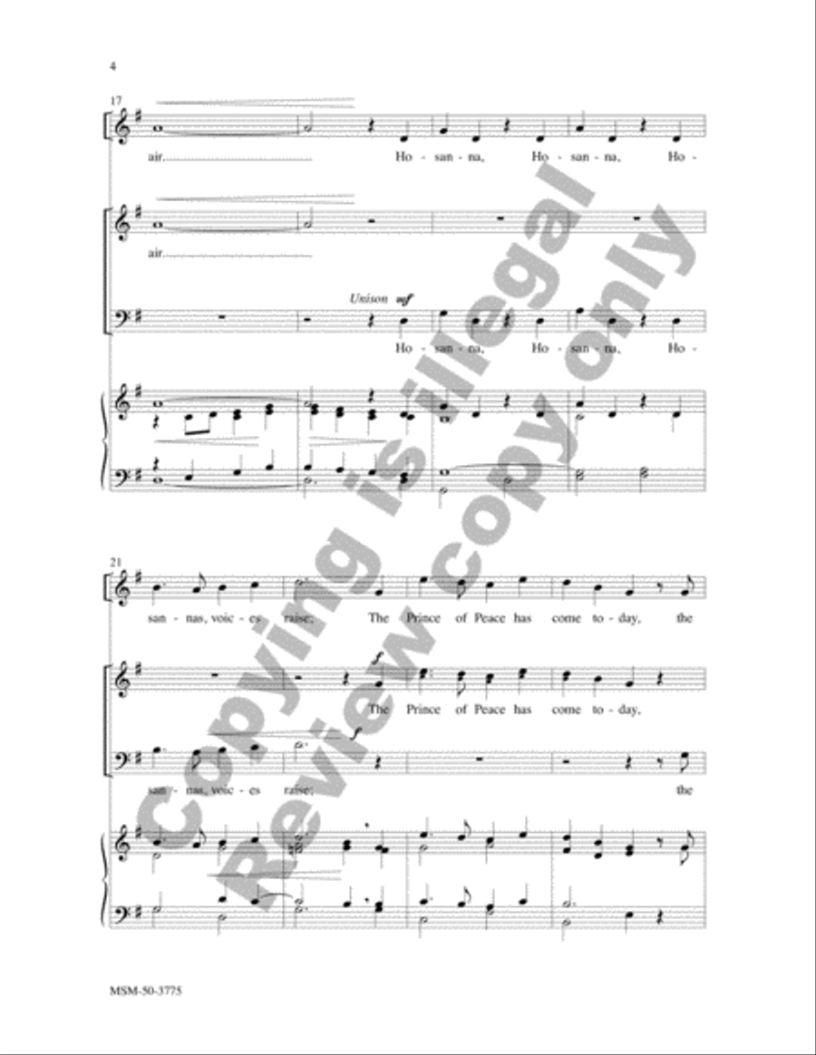 Hosannas Everywhere 4-Part scores gallery preview page 4