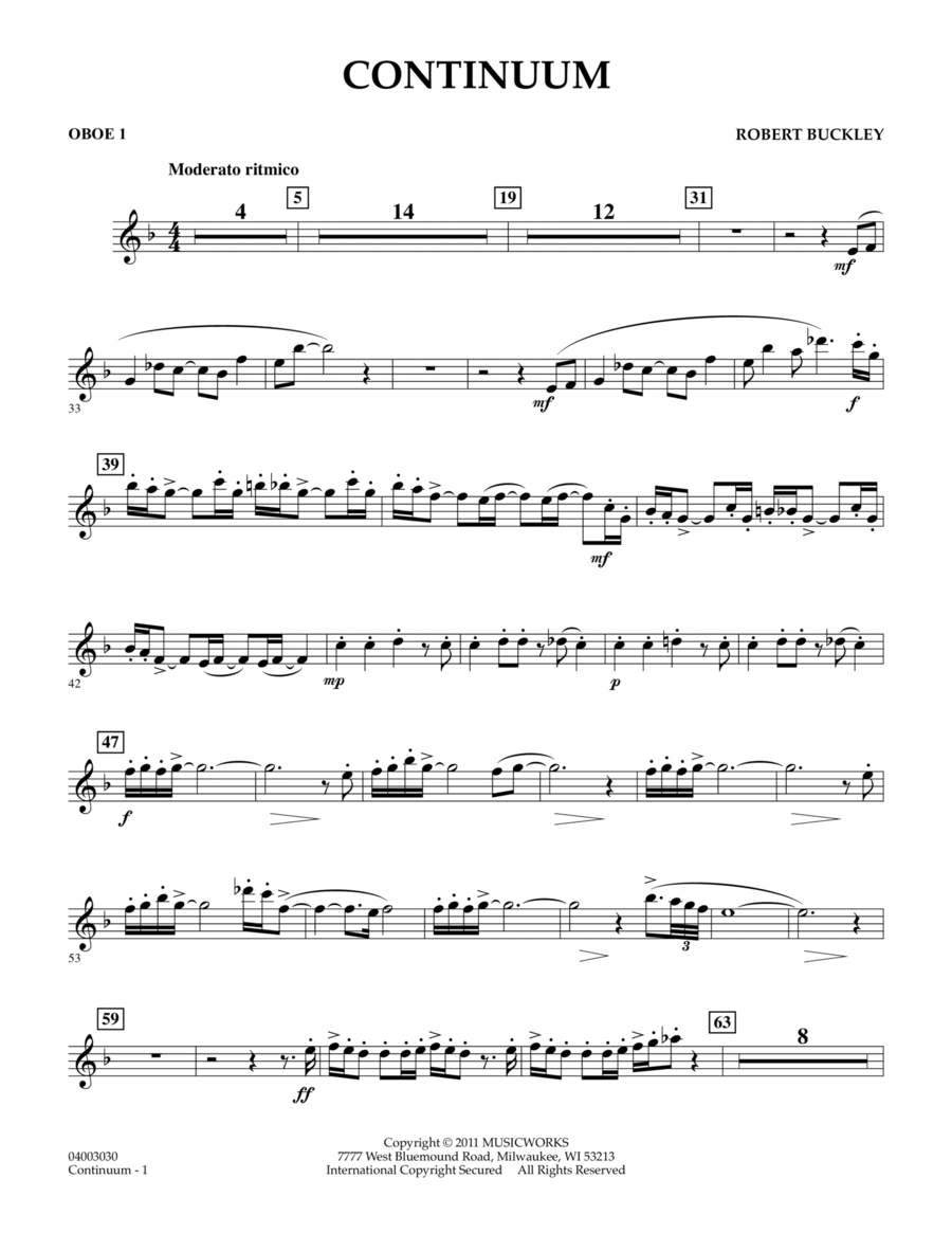 Continuum - Oboe 1