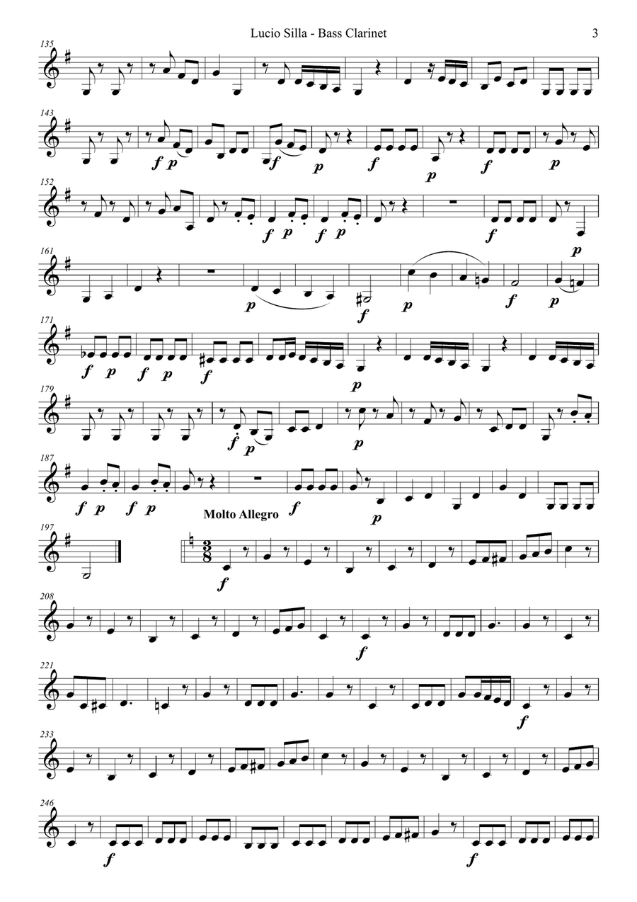 Lucio Silla Ouverture Woodwind Ensemble scores gallery preview page 6