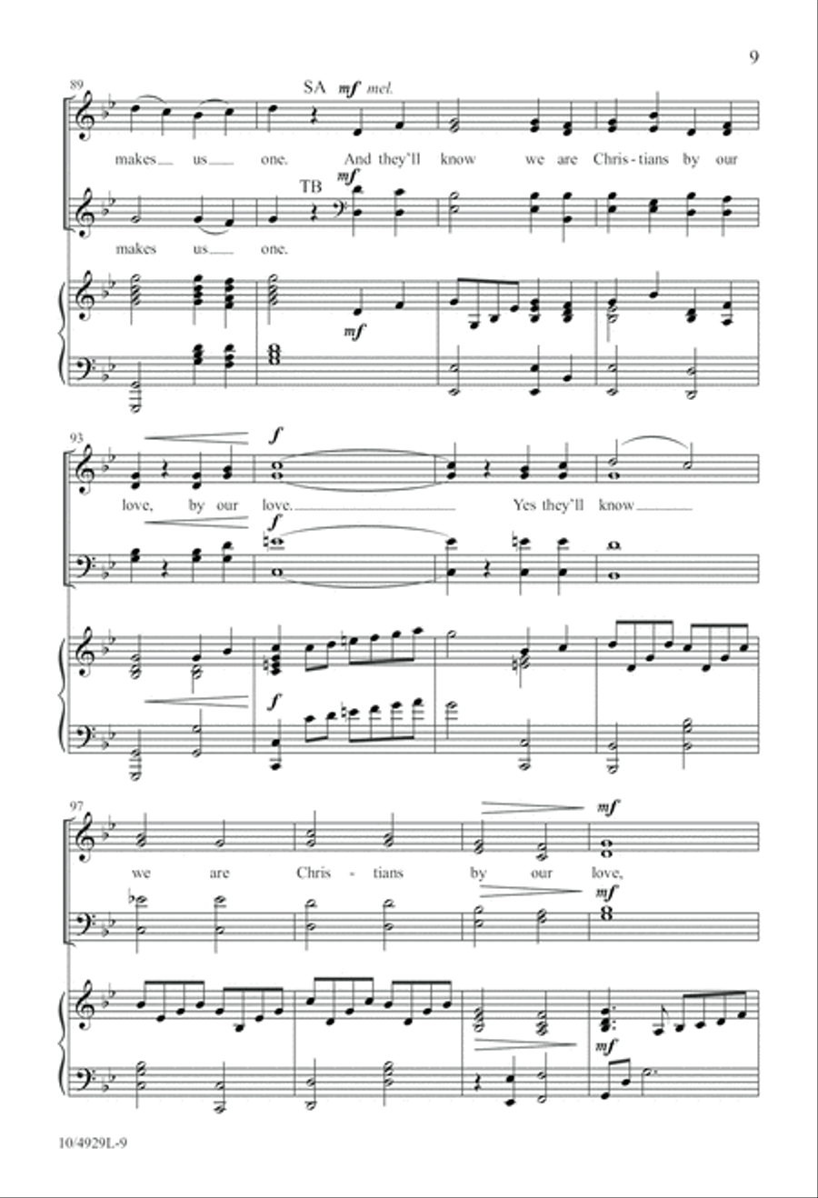 They'll Know We Are Christians 4-Part scores gallery preview page 9