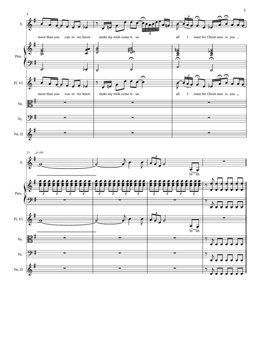 All I Want For Christmas Is You Small Ensemble scores gallery preview page 2