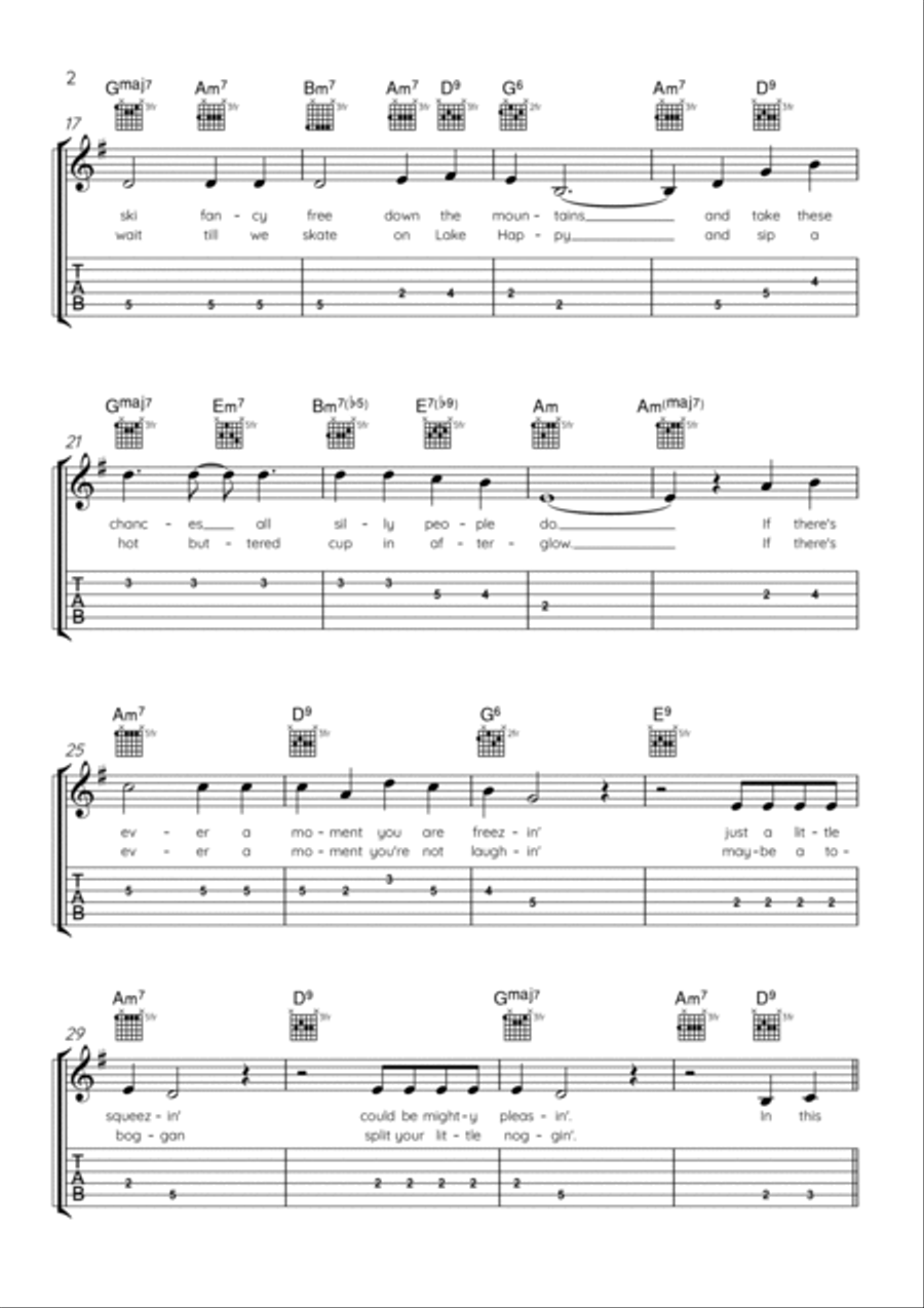 The White World Of Winter Electric Guitar scores gallery preview page 2