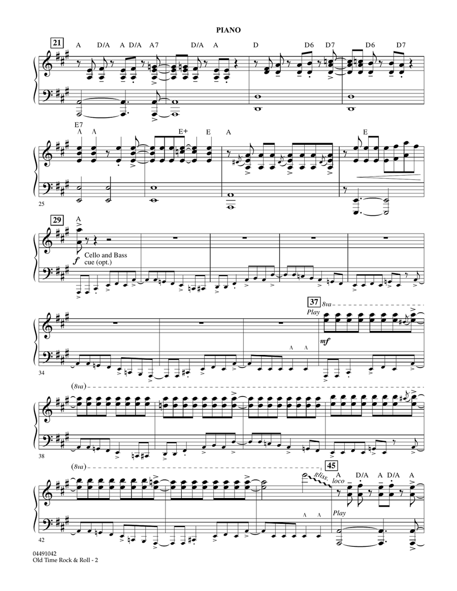 Old Time Rock & Roll - Piano Orchestra scores gallery preview page 2