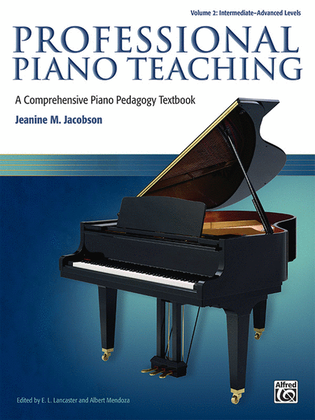Book cover for Professional Piano Teaching, Volume 2