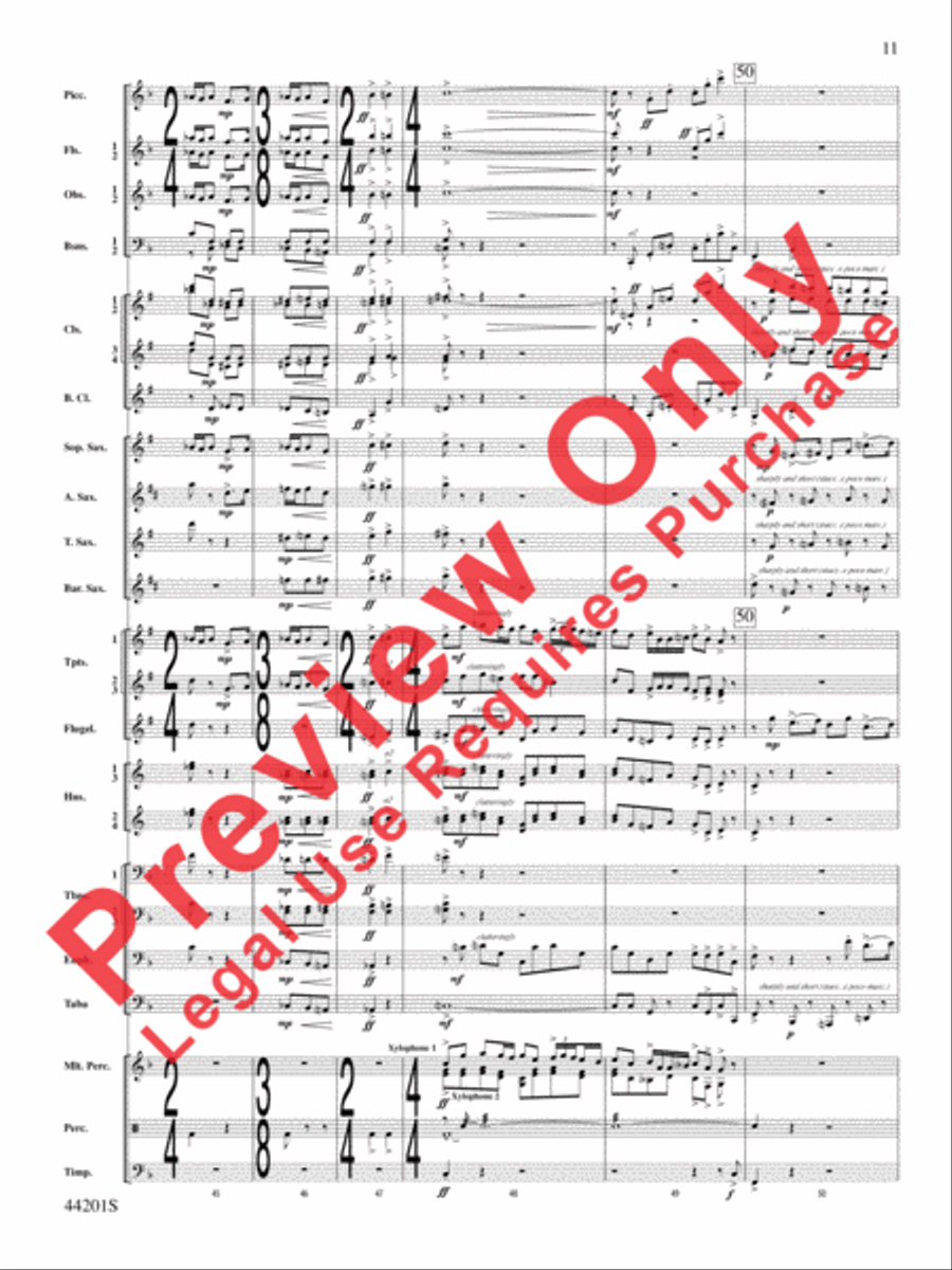 Handel in the Strand Concert Band scores gallery preview page 12
