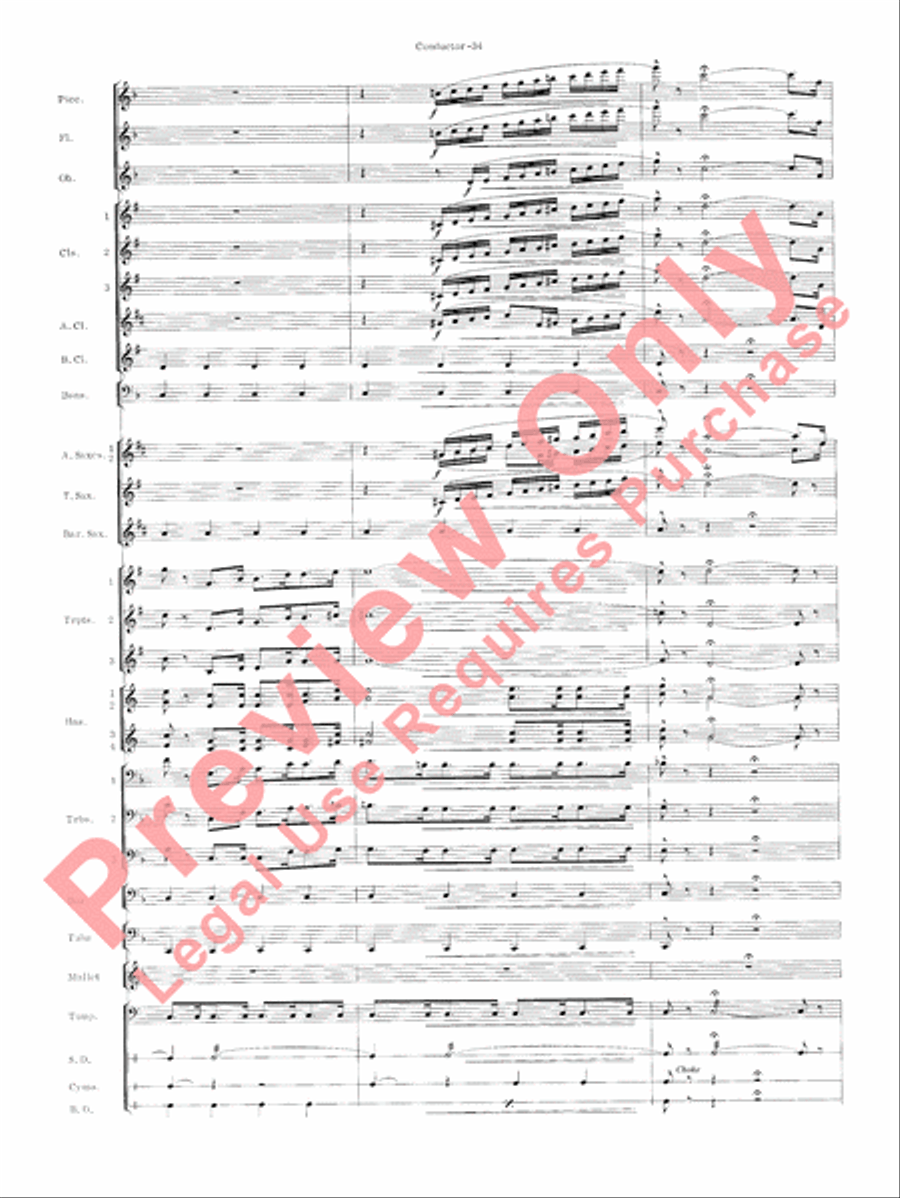Carmen Suite Concert Band scores gallery preview page 36