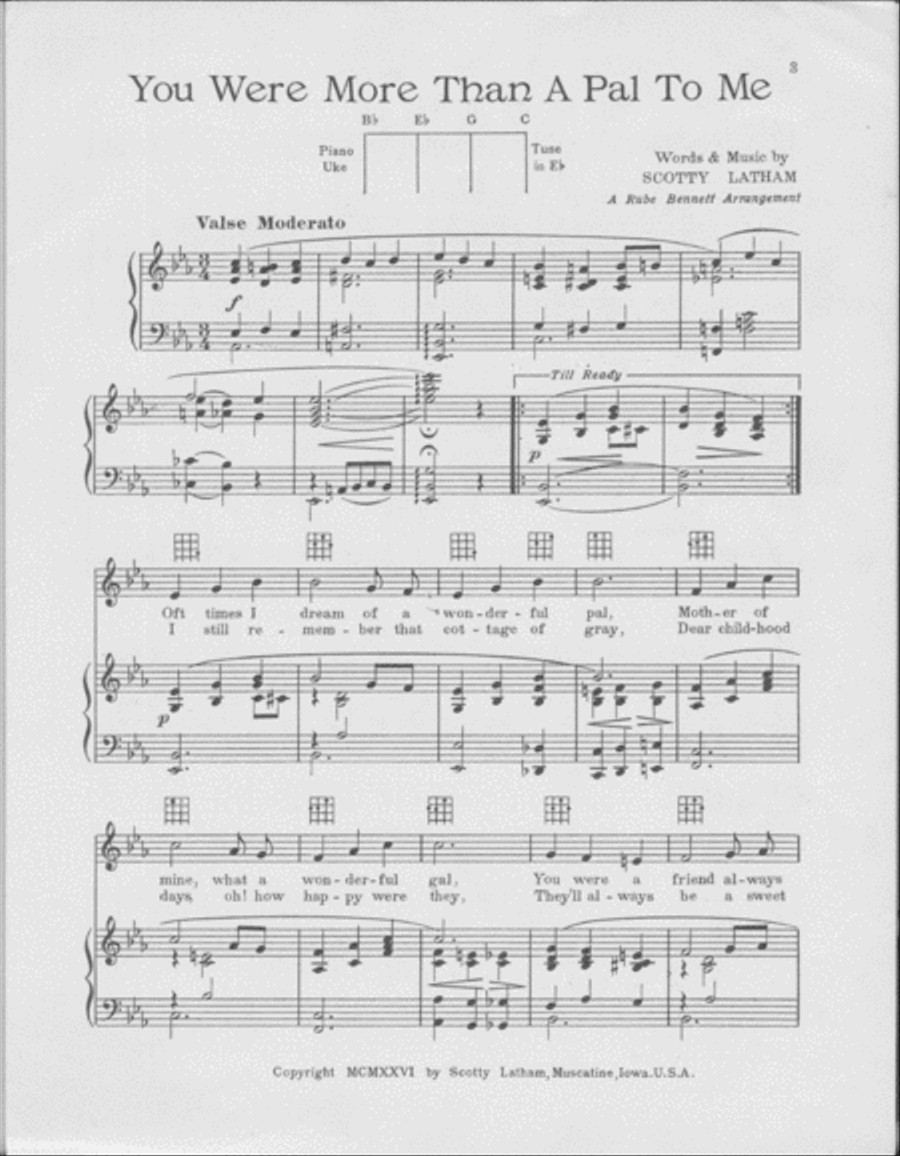 You Were More Thank a Pal To Me Voice scores gallery preview page 2