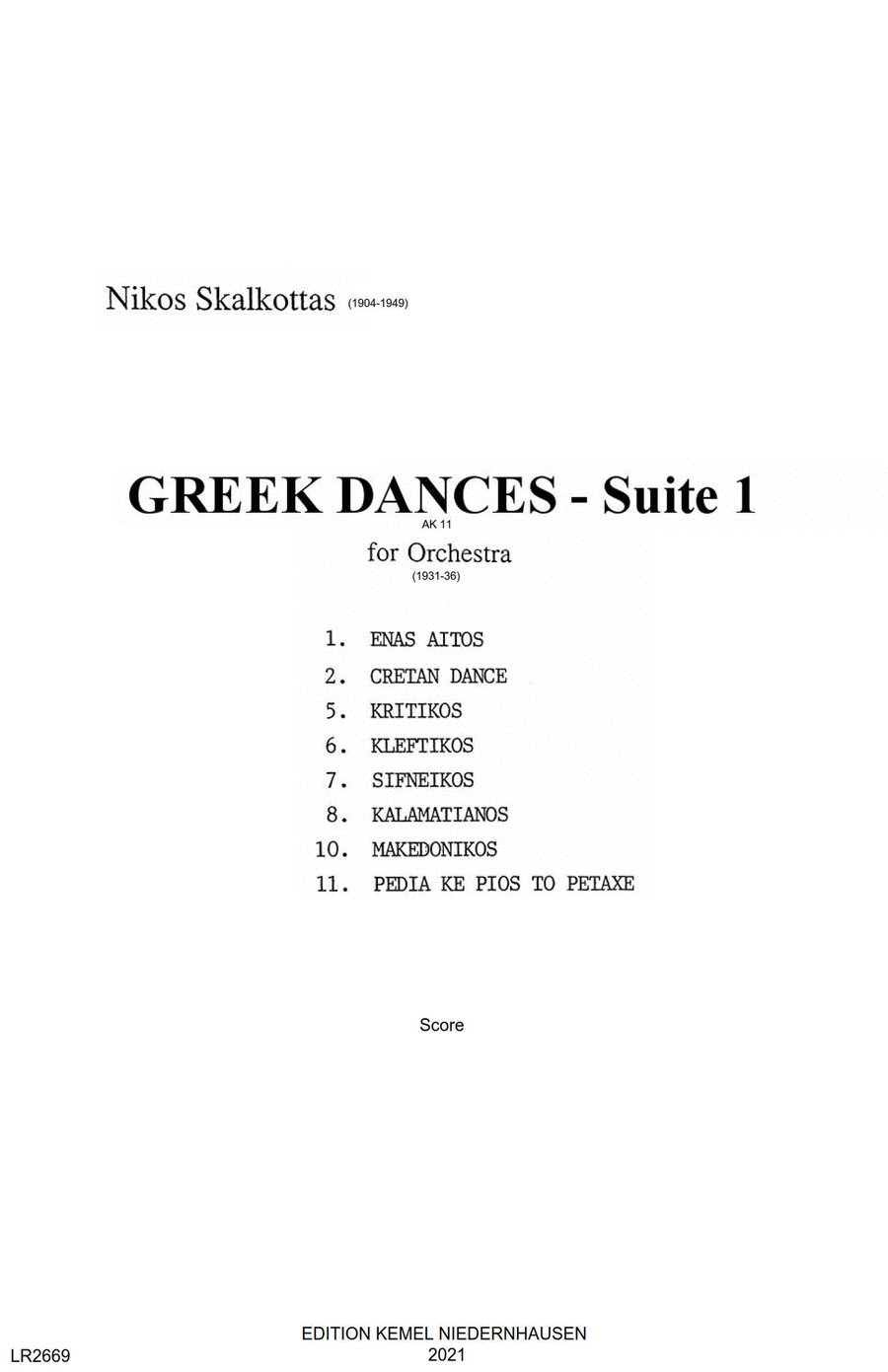 Book cover for Greek dances