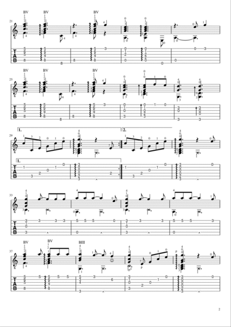 Hallelujah Electric Guitar scores gallery preview page 2