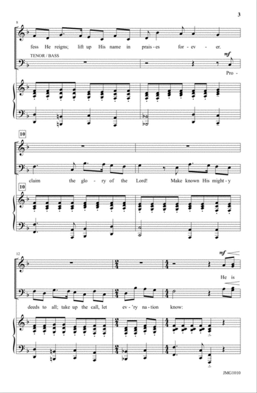 Proclaim the Glory of the Lord! 4-Part scores gallery preview page 3