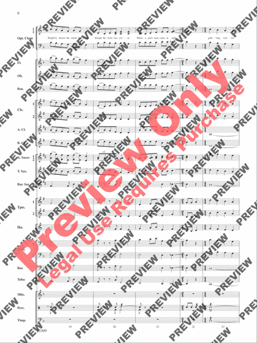 Merry Christmas to All (A Medley of Carols) Concert Band scores gallery preview page 7
