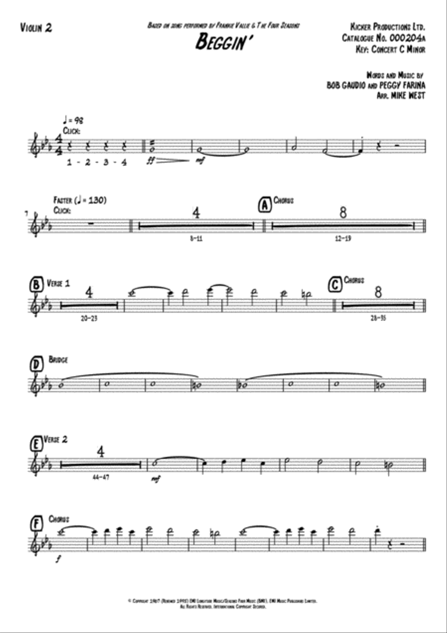 Beggin' Small Ensemble scores gallery preview page 5