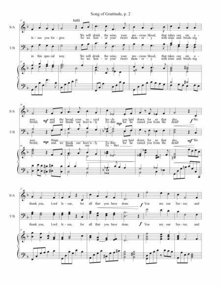 Song of Gratitude - SATB image number null