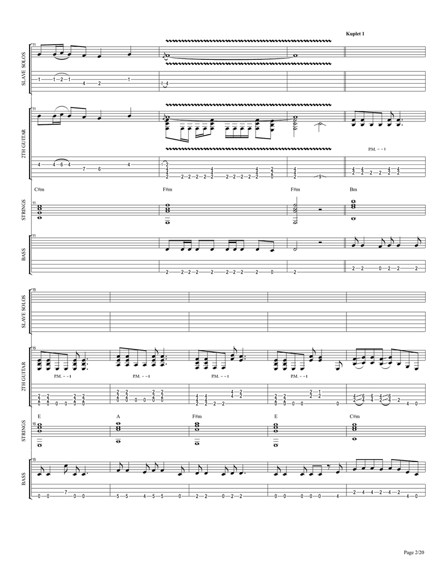 ШУШАНА/Shushana - Rock Cover Guitar Tablature scores gallery preview page 3