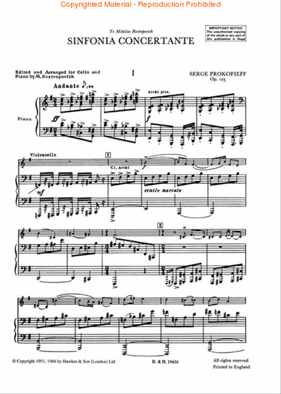 Sinfonia Concertante Op125 Violoncello Piano Reduction Cello scores gallery preview page 2