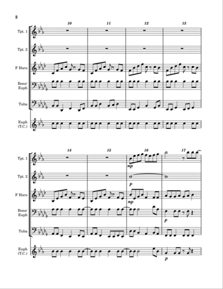 Super Trouper Euphonium scores gallery preview page 2