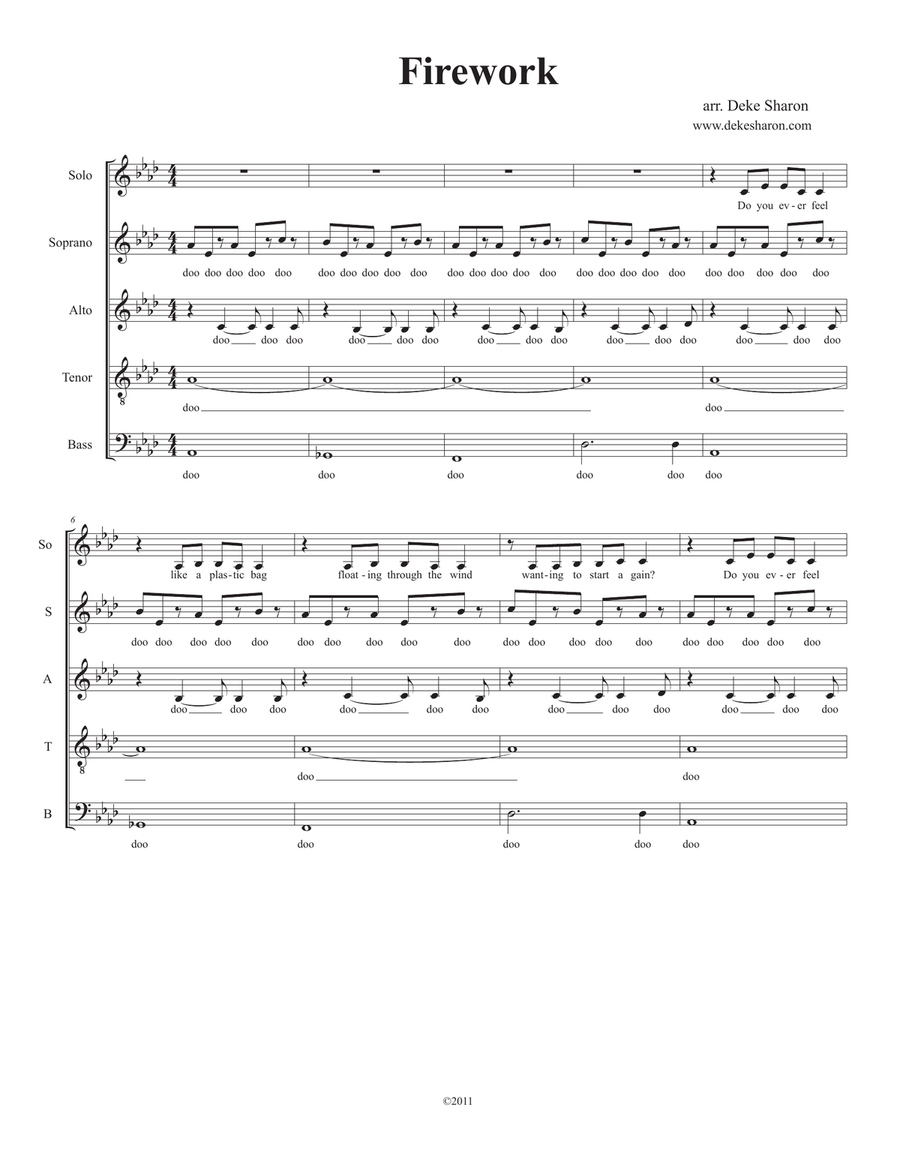 Firework Firework 4-Part scores gallery preview page 1