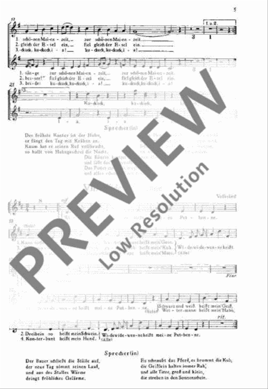 Heiteres Tierliederspiel Children's Choir scores gallery preview page 6