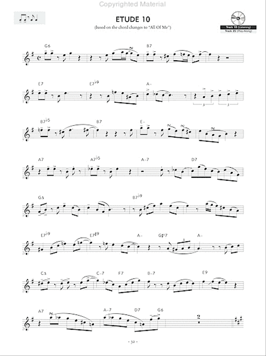Reading Key Jazz Rhythms -- Clarinet Clarinet scores gallery preview page 4