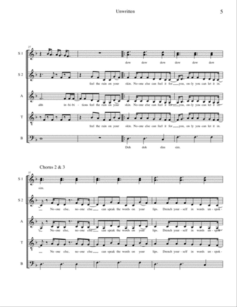 Unwritten Divisi scores gallery preview page 5