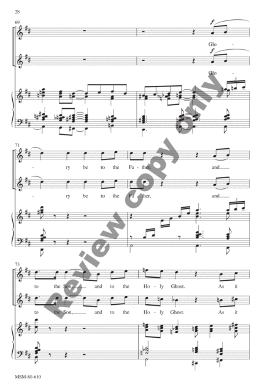 Evensong Unison Choir scores gallery preview page 61
