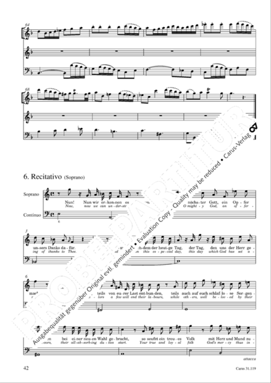 Praise the Lord, O Jerusalem (Preise, Jerusalem, den Herrn) 4-Part scores gallery preview page 43