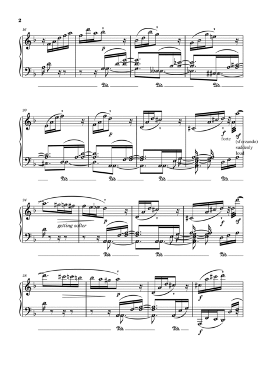 Tempest - Sonata Op. 31 No. 17 3rd Movement SHORT VERSION Self Learning Series Easy Piano scores gallery preview page 2