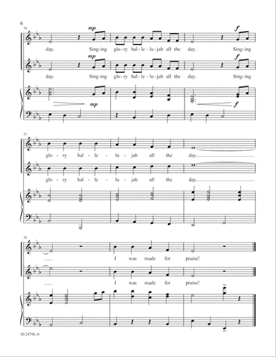 Scripture Songs Unison Choir scores gallery preview page 7