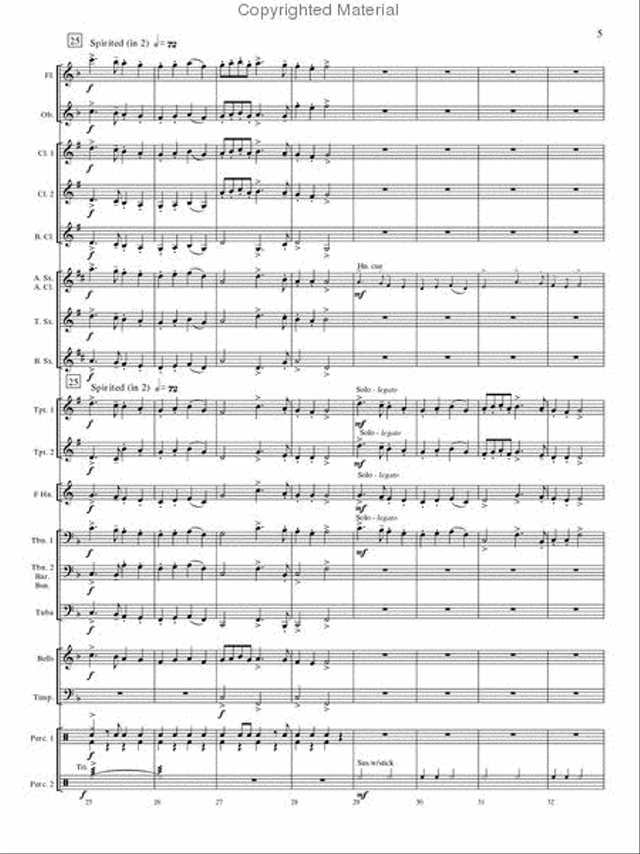 Christmas Bells and Brass Concert Band scores gallery preview page 5