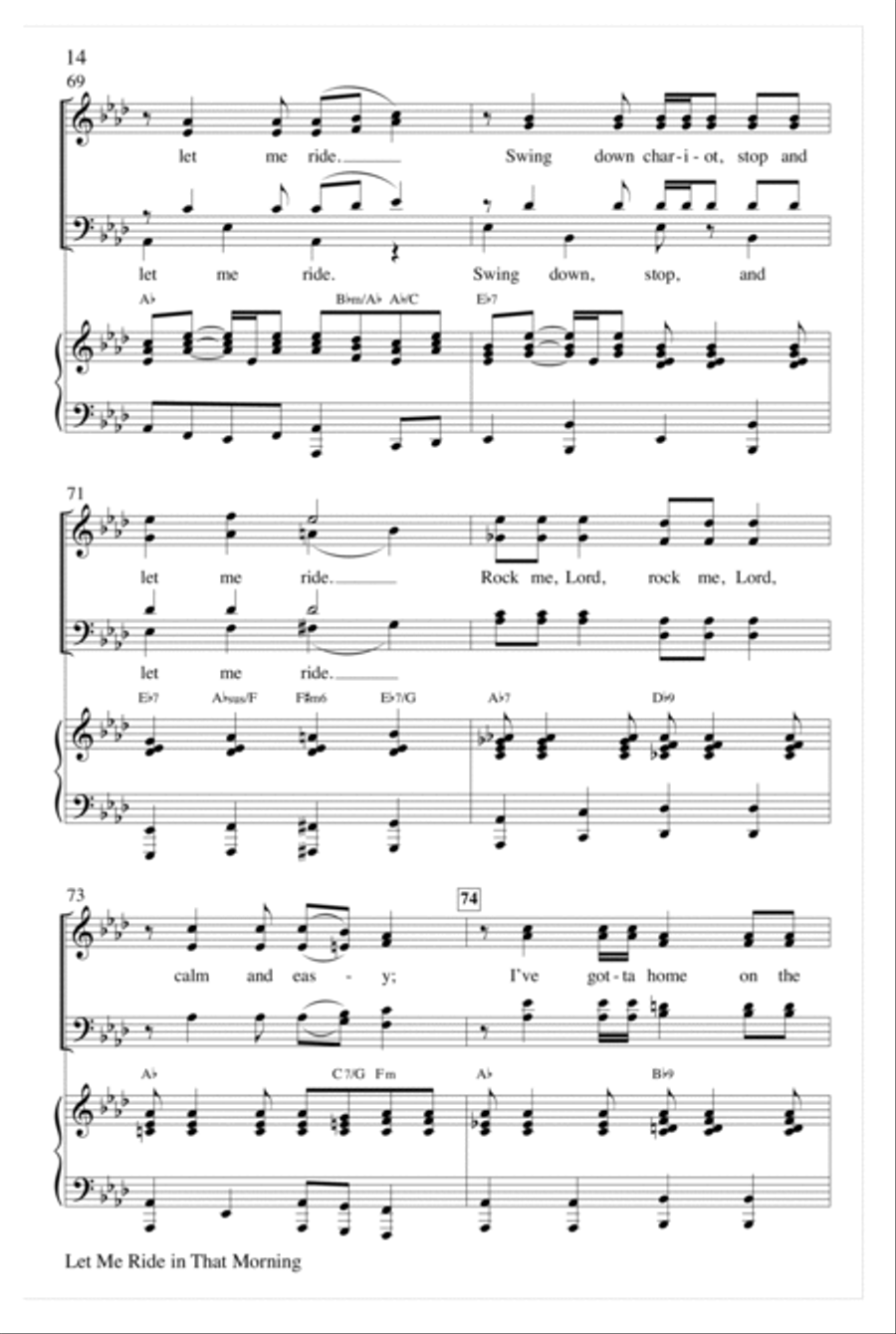 Let Me Ride In That Morning Choir scores gallery preview page 14