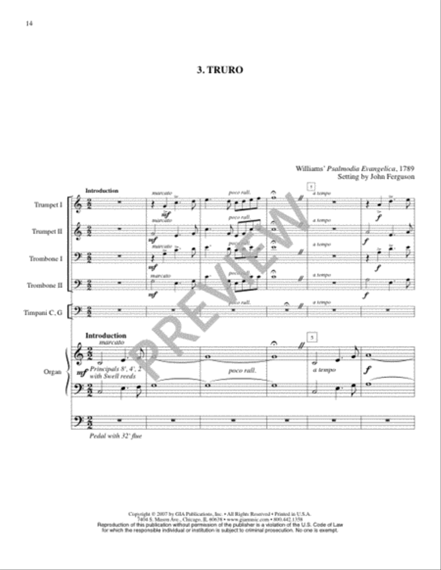 Festival Hymns for Organ, Brass and Timpani - Volume 8, General Trombone scores gallery preview page 16