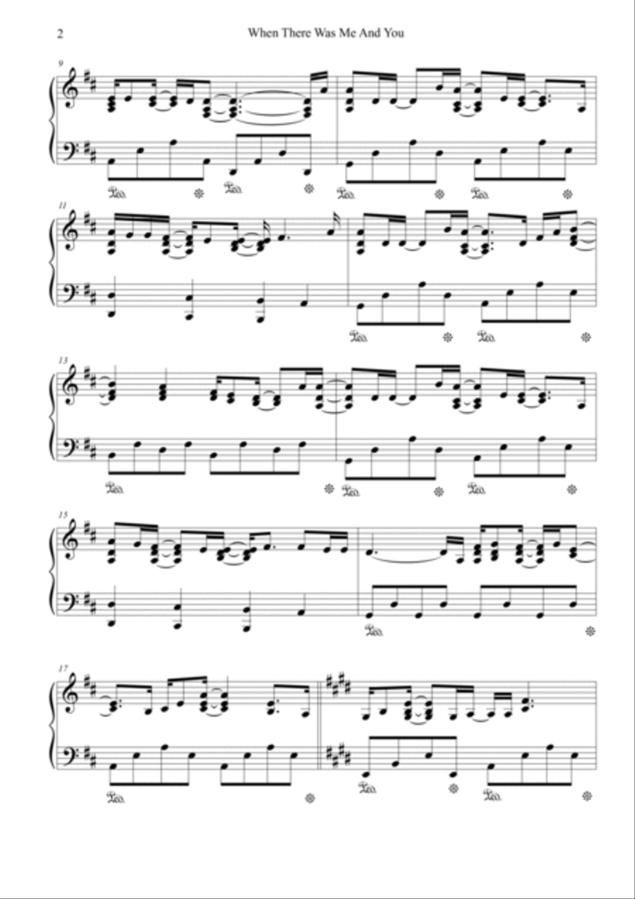 When There Was Me And You Piano Solo scores gallery preview page 2