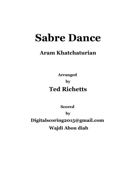 Sabre dance - strings orchestra image number null