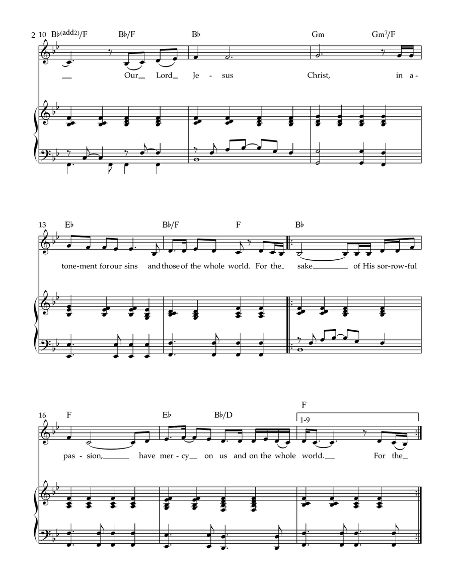 The Chaplet of Divine Mercy in Song - In four keys (Bb, C, D, & Eb) and Choir SATB 4-Part scores gallery preview page 3