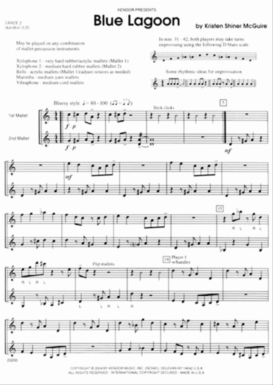 Blue Lagoon Blue Lagoon Percussion scores gallery preview page 2