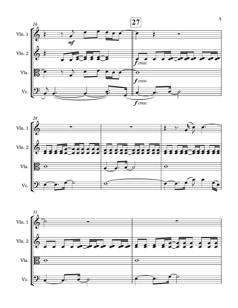I Miss You String Quartet scores gallery preview page 5