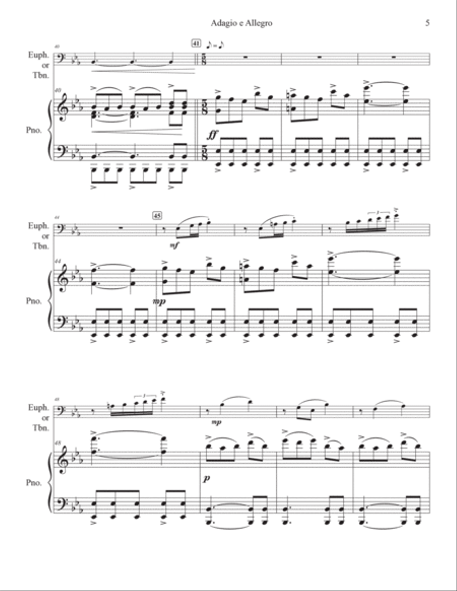 Adagio e Allegro Adagio e Allegro Euphonium scores gallery preview page 6